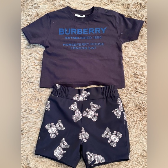 Shorts Kids Burberry Outfit Burberry Kids EKD-embroidered Cotton